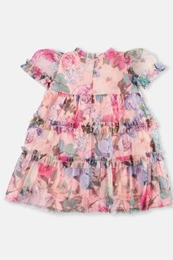 Angel & Rocket Pink Eleanor Printed Mesh Dress -Angel & Rocket Shop D89 069s3