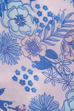 Angel & Rocket Pink Crew Print Georgette Dress -Angel & Rocket Shop D89035s4