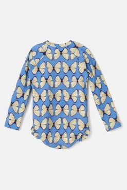 Angel & Rocket Blue Zip-Up Long Sleeve Rash Swimsuit -Angel & Rocket Shop D89036s5