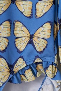 Angel & Rocket Blue Zip-Up Long Sleeve Rash Swimsuit -Angel & Rocket Shop D89036s6