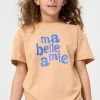 Angel & Rocket Oversized Natural Belle Slogan T-Shirt -Angel & Rocket Shop D89045s