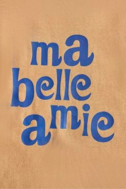 Angel & Rocket Oversized Natural Belle Slogan T-Shirt -Angel & Rocket Shop D89045s4