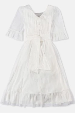 Angel & Rocket Elise White Dot Mesh Boho Maxi Dress -Angel & Rocket Shop D89059s3