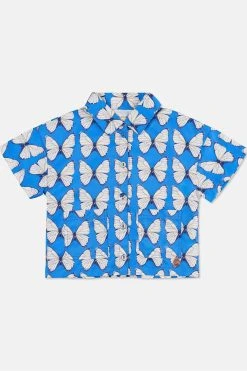 Angel & Rocket Blue Bea Woven Butterfly Top -Angel & Rocket Shop D89101s4