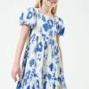 Angel & Rocket Blue Simone Printed Seersucker Dress