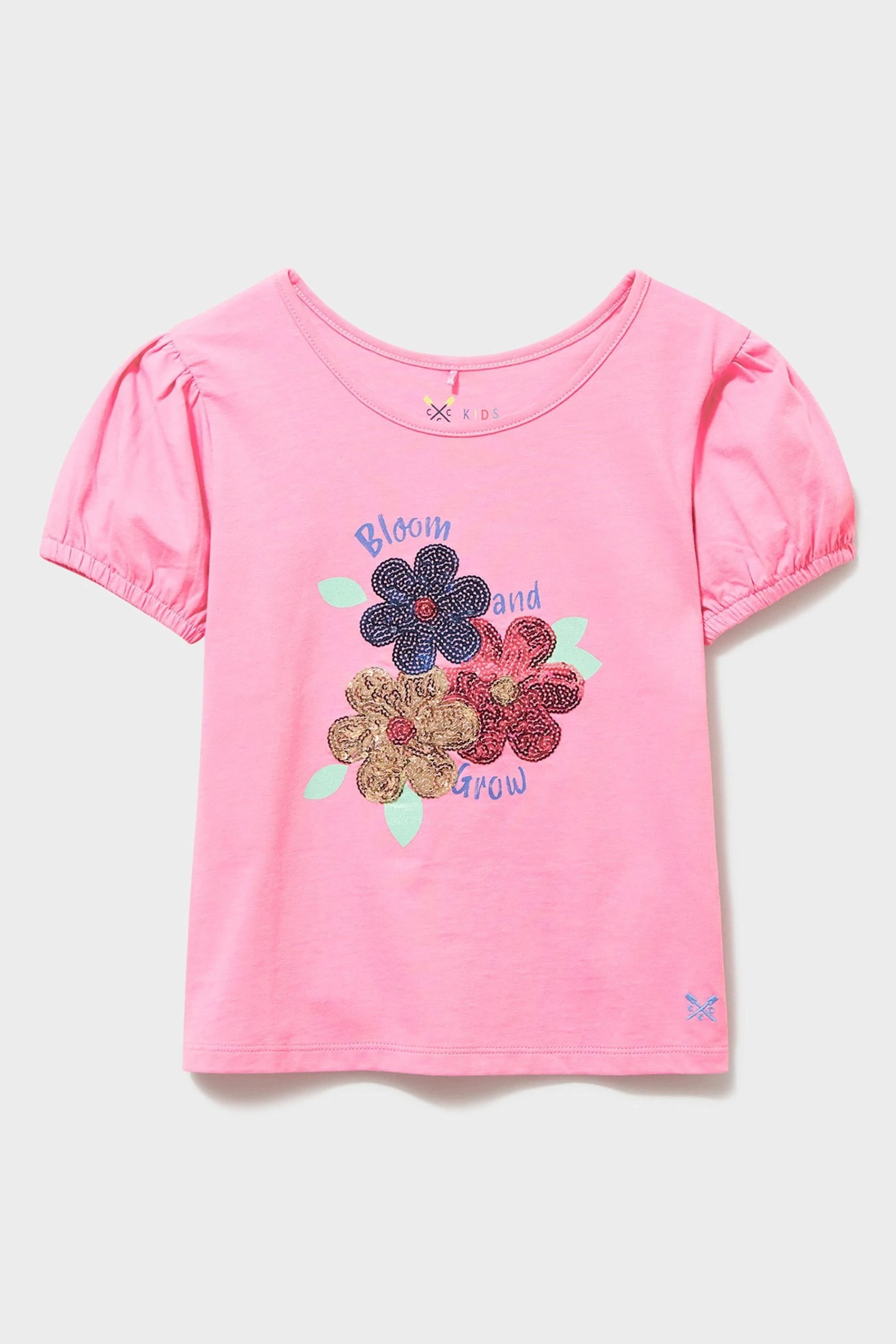 Crew Clothing Company Pink Embellished Cotton Casual T-Shirt 3 Crew Clothing Company Pink Embellished Cotton Casual T-Shirt