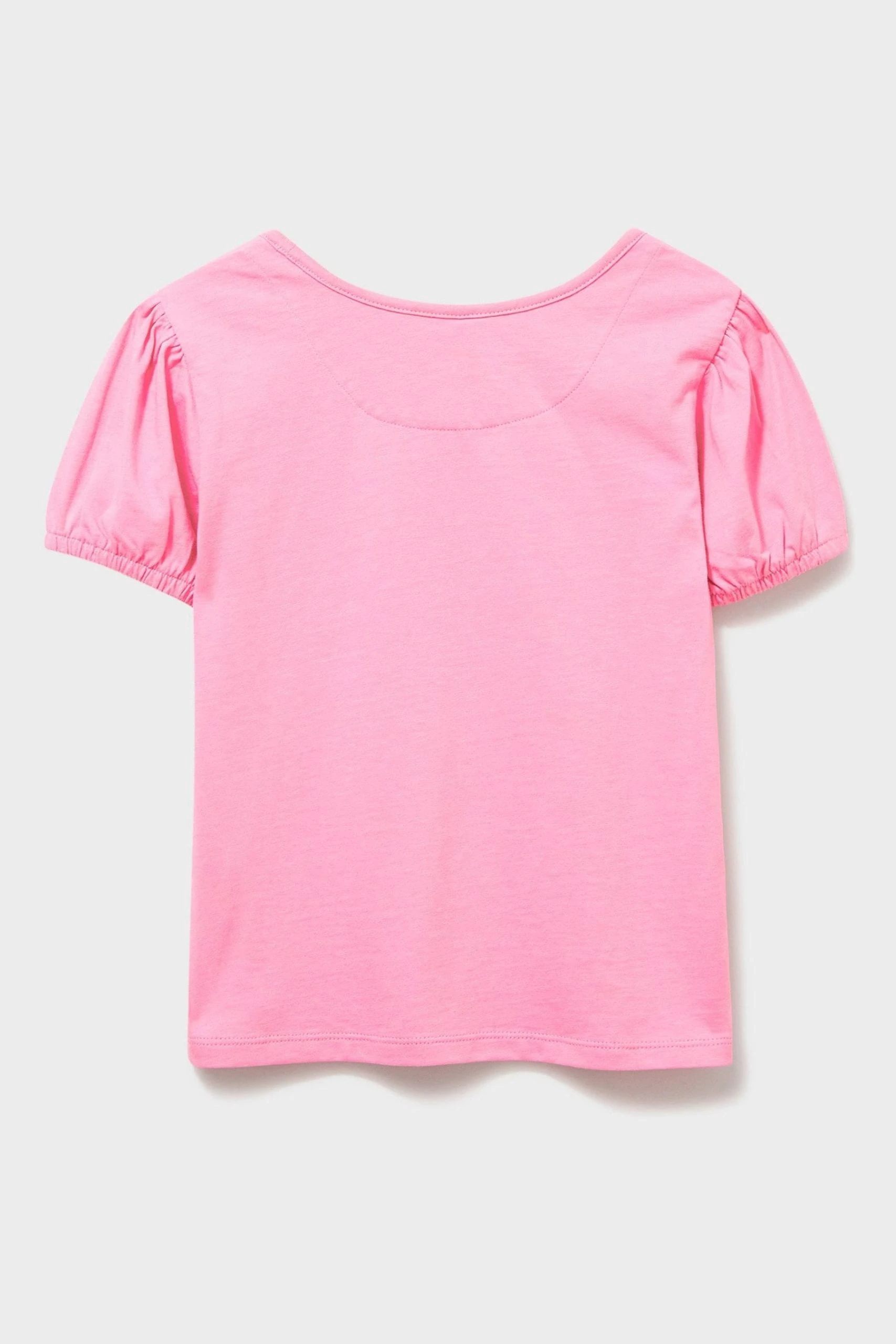 Crew Clothing Company Pink Embellished Cotton Casual T-Shirt 4 Crew Clothing Company Pink Embellished Cotton Casual T-Shirt - Image 2