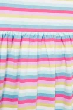 Crew Clothing Company Pink Stripe Cotton A-Line Dress -Angel & Rocket Shop D89438s3