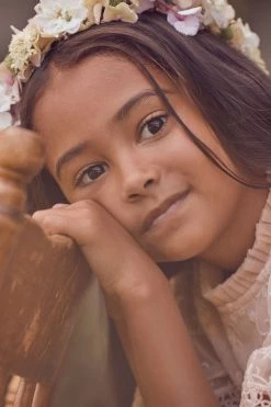 Angel & Rocket Pink Annabelle Mesh Lace Embroidered Dress -Angel & Rocket Shop D89576s7