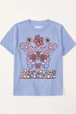 Abercrombie & Fitch Blue Graphic T-Shirt
