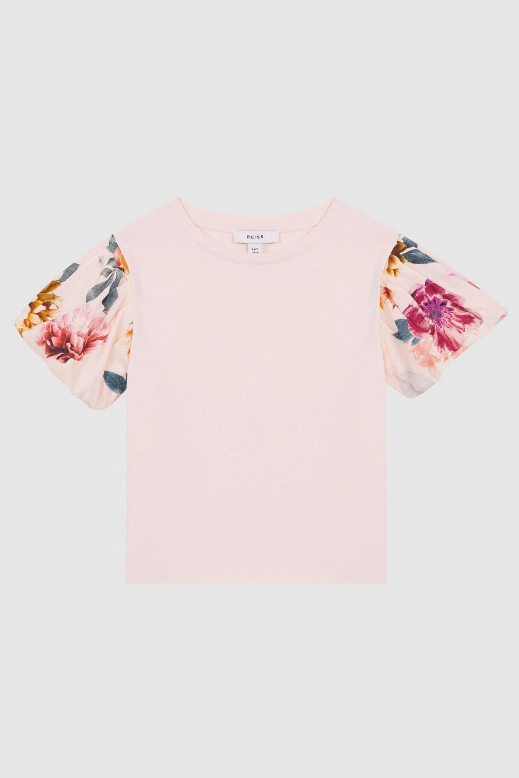 Reiss Amira Floral Print Puff Sleeve T-Shirt 4 Reiss Amira Floral Print Puff Sleeve T-Shirt - Image 2