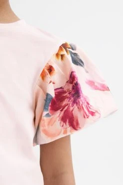 Reiss Amira Floral Print Puff Sleeve T-Shirt 11 Reiss Amira Floral Print Puff Sleeve T-Shirt -Angel & Rocket Shop D99 264s4