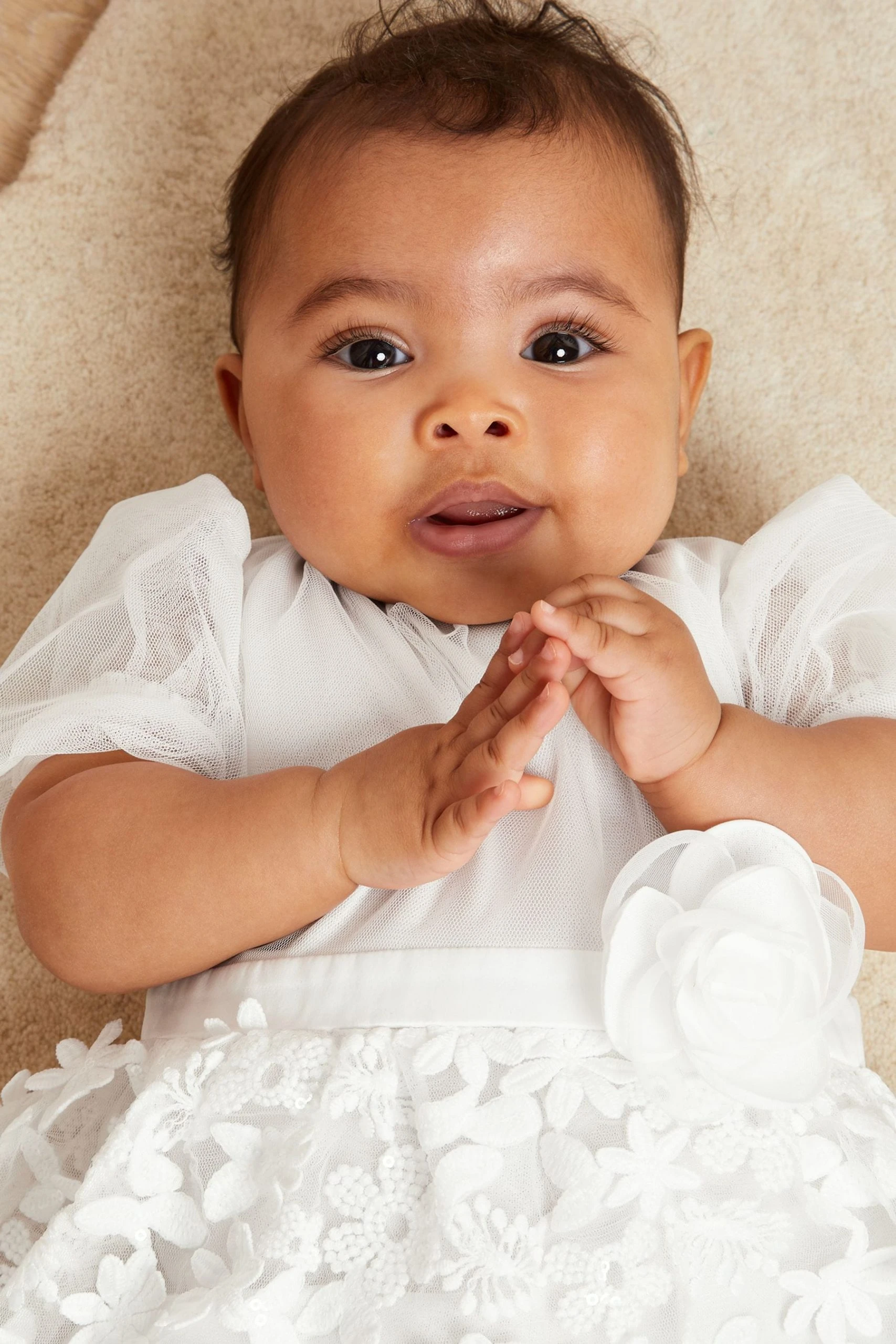 Lipsy Baby Sequin Embroidered Skirt Occasion Dress 6 Lipsy Baby Sequin Embroidered Skirt Occasion Dress - Image 4