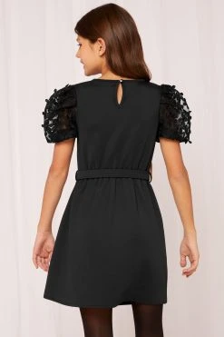 Lipsy Puff Sleeve Wrap Tie Side Occasion Dress -Angel & Rocket Shop K33742s2