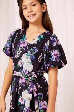 Lipsy Puff Sleeve Wrap Tie Side Occasion Dress -Angel & Rocket Shop K33743s4