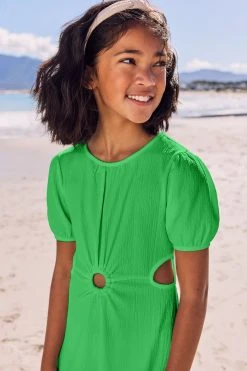 Lipsy Jersey Puff Sleeve Cut Out Dress -Angel & Rocket Shop K47175s4