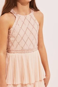 Lipsy Pleated Tiered Occasion Dress -Angel & Rocket Shop K49146s4