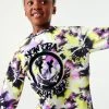 Next Green/Purple Happy Face Tie Dye Top (3-16yrs) -Angel & Rocket Shop M09 713s