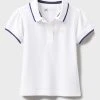 Crew Clothing Company White Classic Pique Puff Sleeve Polo Shirt 1 Crew Clothing Company White Classic Pique Puff Sleeve Polo Shirt -Angel & Rocket Shop M25292s