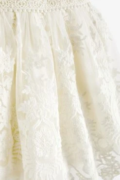 Next White White Christening Baby Dress (0mths-2yrs) -Angel & Rocket Shop M49442s3