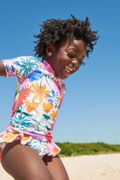 Next Ecru/Pink 2 Piece Sunsafe Swim Set (3mths-16yrs)