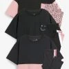 Next Pink/Black Colourblock 3 Pack Legging Pyjamas (3-16yrs) -Angel & Rocket Shop M67316s