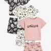 Next Monochrome/Pink Character 3 Pack Short Pyjamas (9mths-8yrs)
