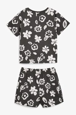 Next Monochrome/Pink Character 3 Pack Short Pyjamas (9mths-8yrs) -Angel & Rocket Shop M67326s5