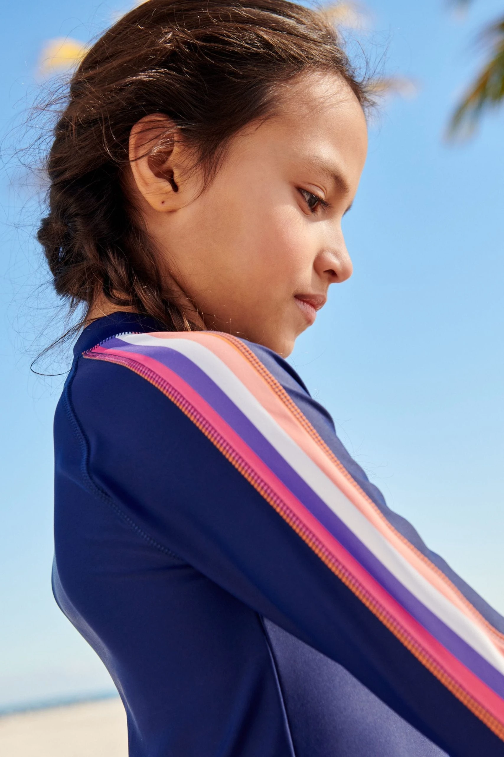 Next Navy Blue/Pink 2 Piece Sunsafe Swim Set (3-16yrs) 6 Next Navy Blue/Pink 2 Piece Sunsafe Swim Set (3-16yrs) - Image 4