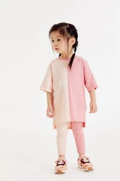 Next Tonal Pink Colour Block Longline T-Shirt (3mths-7yrs)