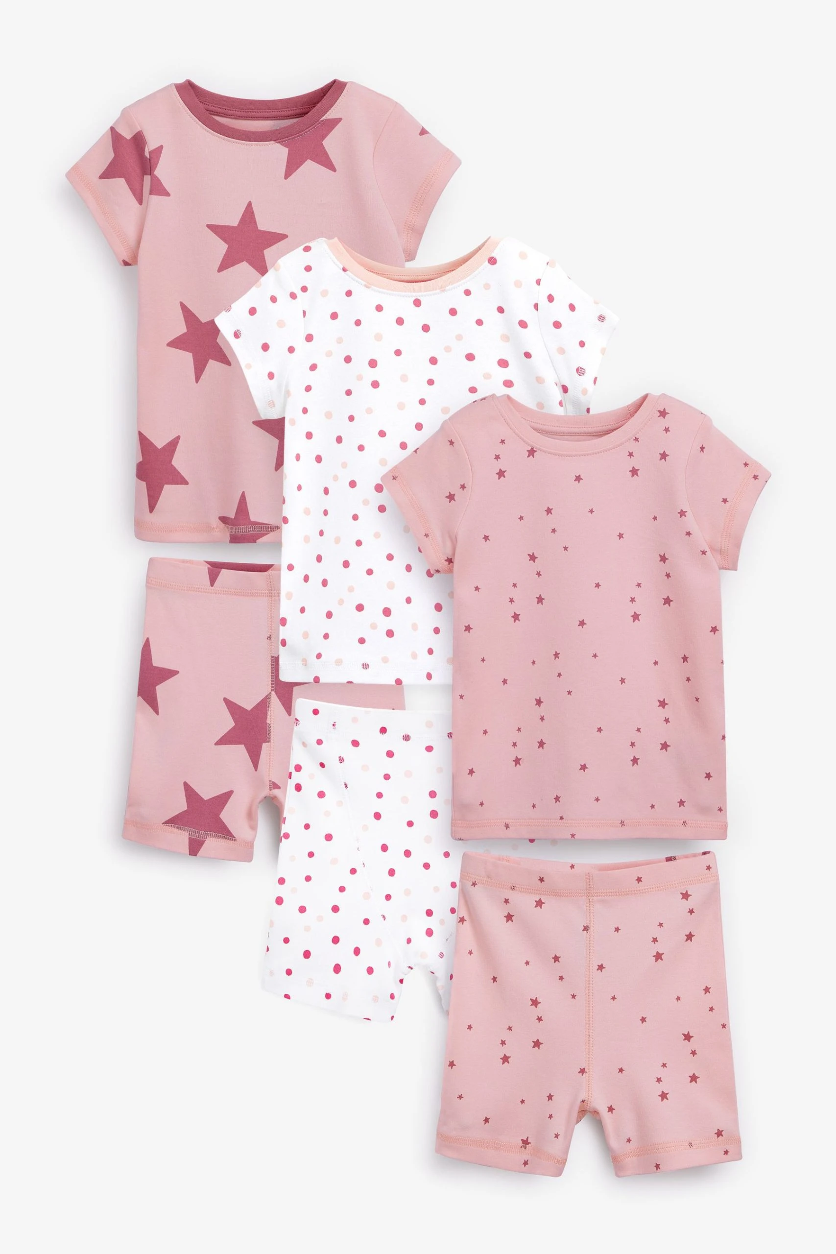 Next Pink/White Star/Spot 3 Pack Short Pyjamas (9mths-16yrs) 3 Next Pink/White Star/Spot 3 Pack Short Pyjamas (9mths-16yrs)