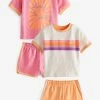Next Orange/Pink 2 Pack Short Pyjamas (9mths-12yrs) -Angel & Rocket Shop M86983s