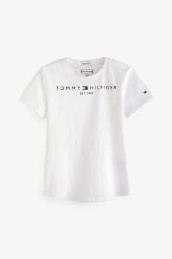 Tommy Hilfiger White Essential Logo T-Shirt