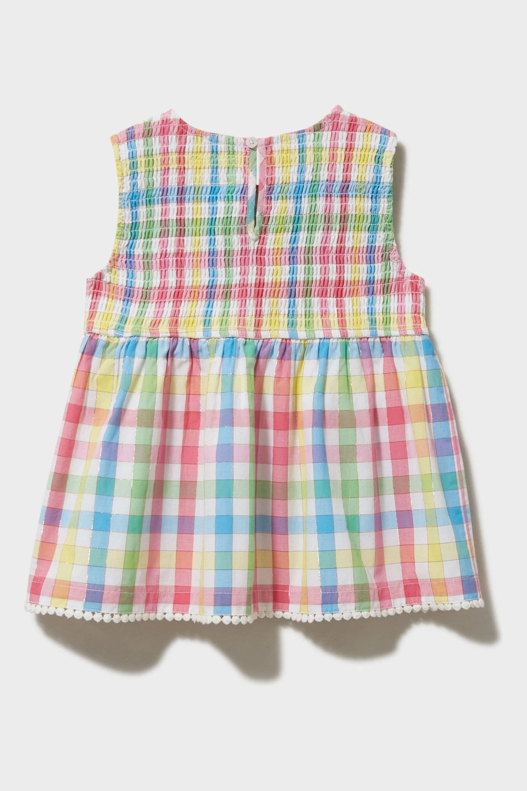 Crew Clothing Company Pink Check Print Cotton Casual Longline Sleeveless Blouse 4 Crew Clothing Company Pink Check Print Cotton Casual Longline Sleeveless Blouse - Image 2