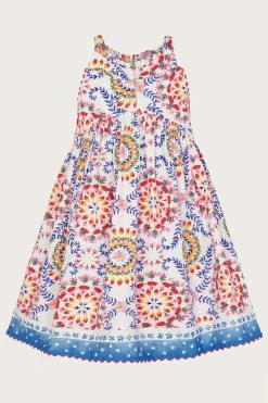 Monsoon Natural Heritage Tile Crochet Detail Dress -Angel & Rocket Shop N01949s2