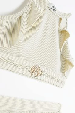 River Island Girls Gold Frill Halter Bikini -Angel & Rocket Shop N06258s4