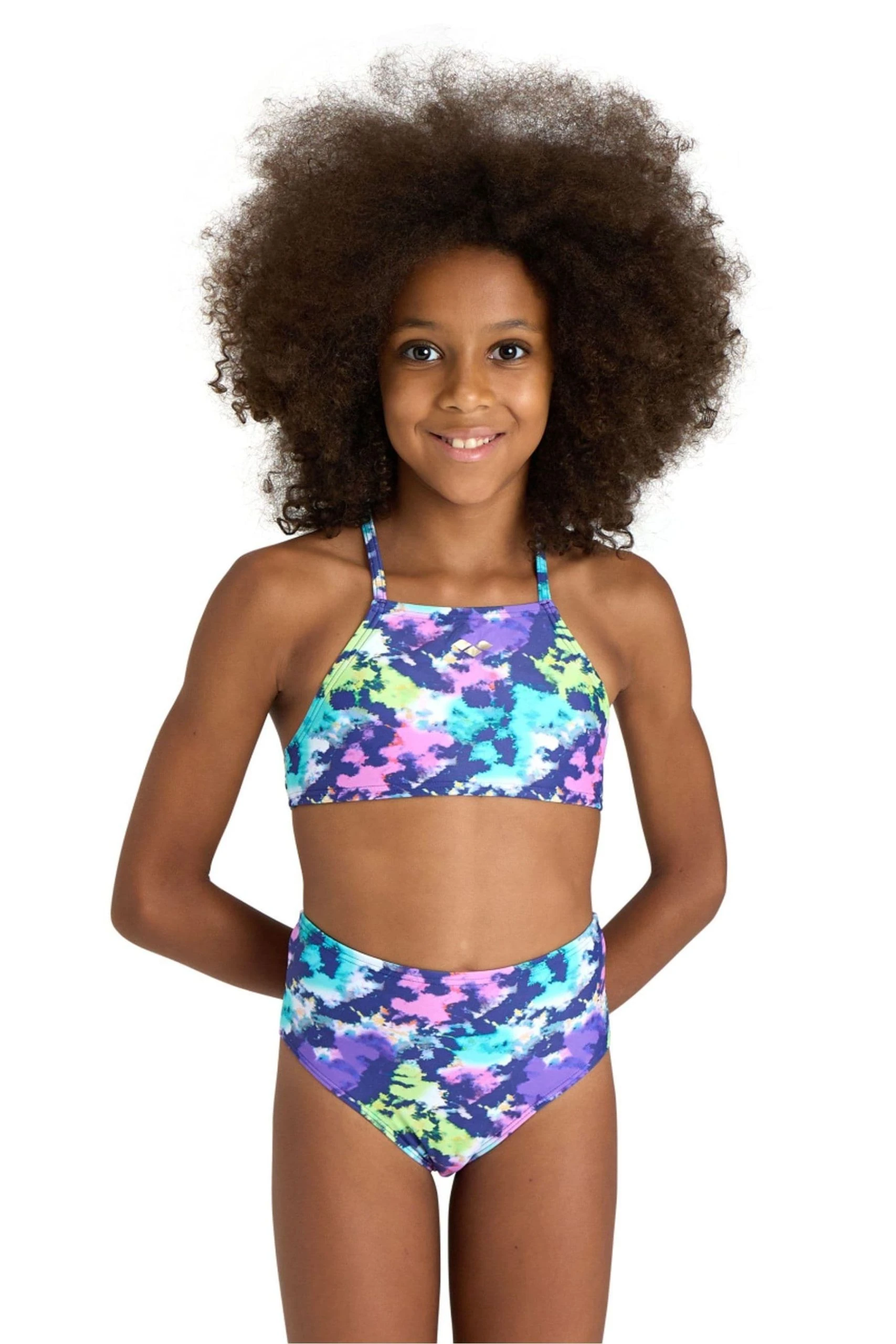 Arena Girls Blue Tie And Dye Crop Top Bikini 3 Arena Girls Blue Tie And Dye Crop Top Bikini