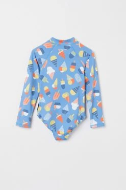 Polarn O. Pyret Polarn O Pyret Blue Icecream Print Swimsuit -Angel & Rocket Shop N39355s2