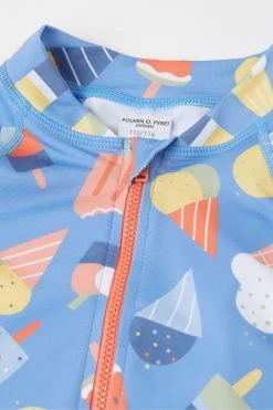 Polarn O. Pyret Polarn O Pyret Blue Icecream Print Swimsuit -Angel & Rocket Shop N39355s3