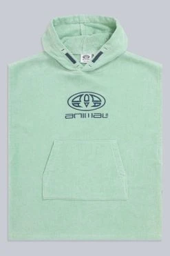 Animal Kids Green Hayley Organic Towelling Poncho