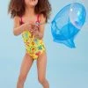 Angels By Accessorize Kids Yellow Sunshine Print Swimsuit With Recycled Polyester 2 Angels By Accessorize Kids Yellow Sunshine Print Swimsuit With Recycled Polyester -Angel & Rocket Shop N45571s