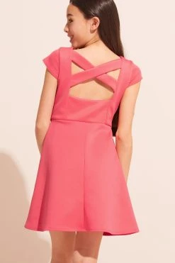 Lipsy Cap Sleeve Lace Trim Scuba Dress -Angel & Rocket Shop Q33330s3