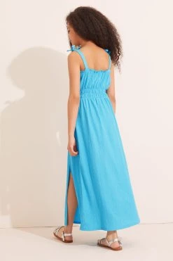 Lipsy Jersey Bow Strap Ruched Maxi Dress -Angel & Rocket Shop Q36104s3