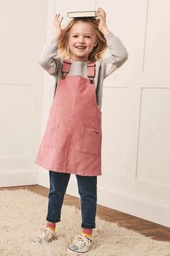 Crew Clothing Company Pink Cotton Straight Dress