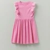 Crew Clothing Company Pink Woven Frill Dress -Angel & Rocket Shop T34110s