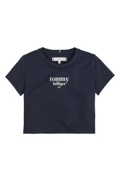 Tommy Hilfiger Blue Tommy Graphic Cropped T-Shirt