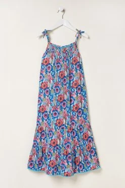 Fat Face FatFace Pink Rosa Tropical Print Dress -Angel & Rocket Shop T52 617s5