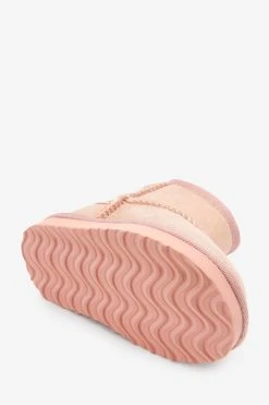 Next Pink Shimmer Slipper Boots -Angel & Rocket Shop T53762s5