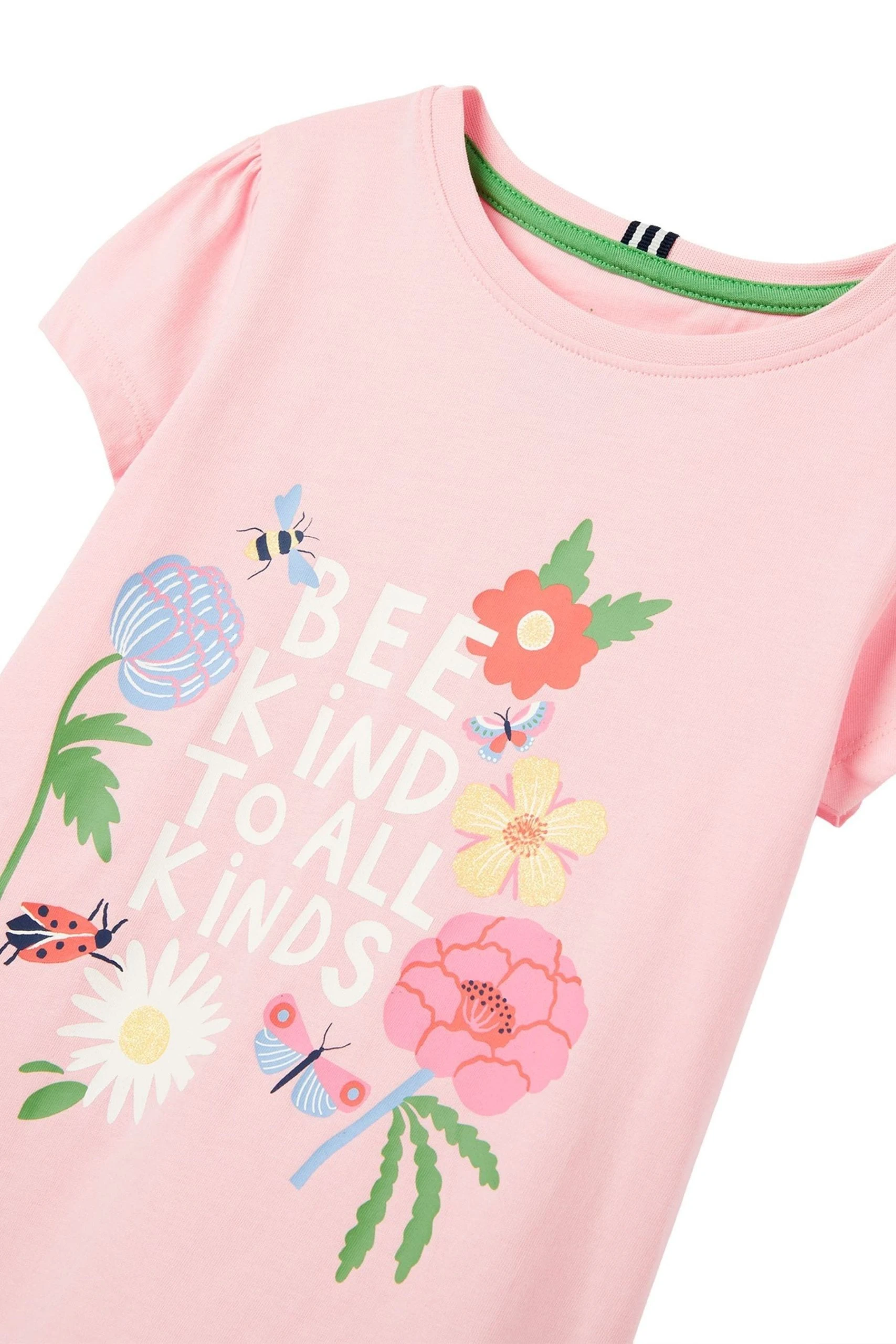Joules Pink Pixie Short Sleeve Screenprint T-Shirt 2-12 Years 5 Joules Pink Pixie Short Sleeve Screenprint T-Shirt 2-12 Years - Image 3