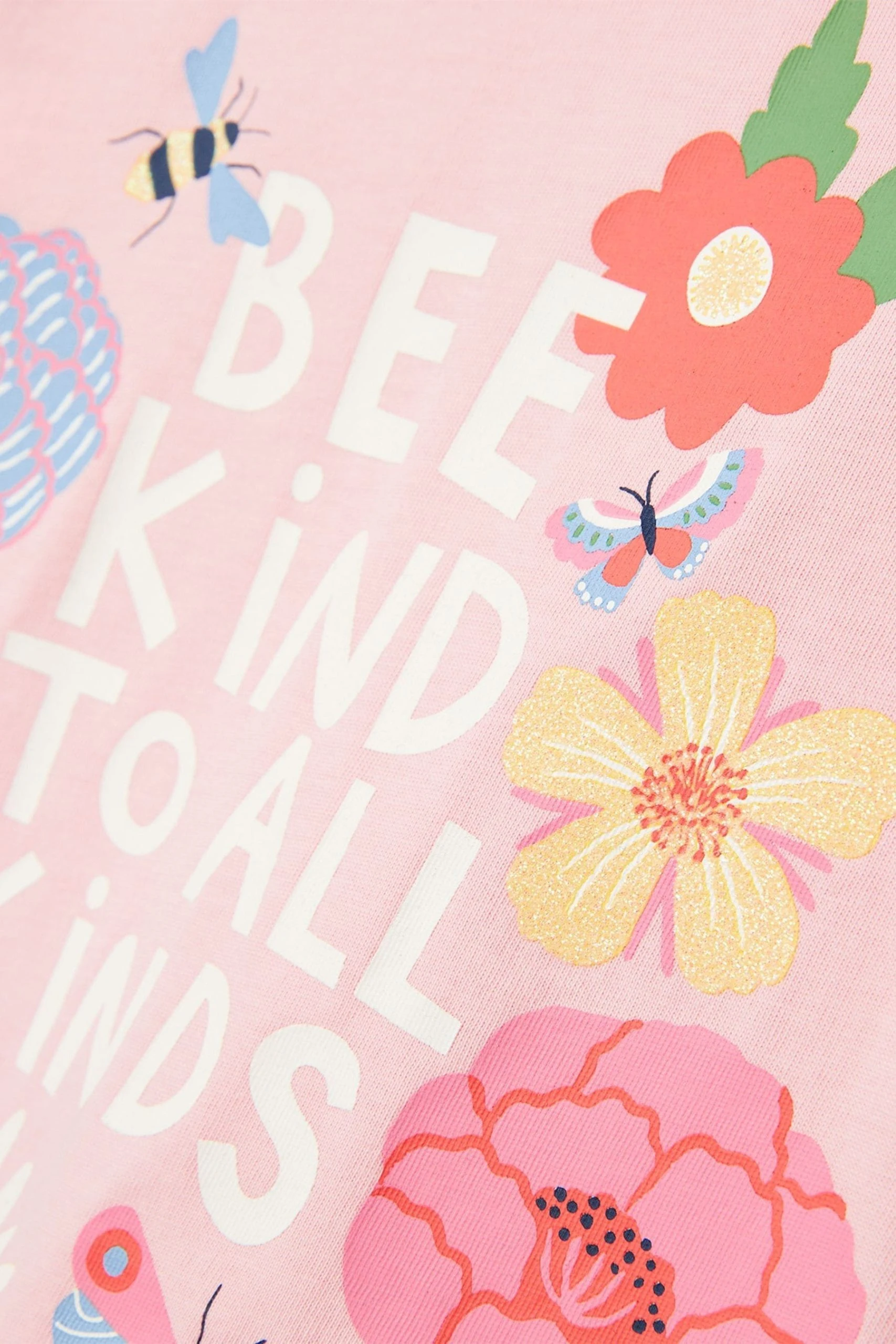 Joules Pink Pixie Short Sleeve Screenprint T-Shirt 2-12 Years 6 Joules Pink Pixie Short Sleeve Screenprint T-Shirt 2-12 Years - Image 4